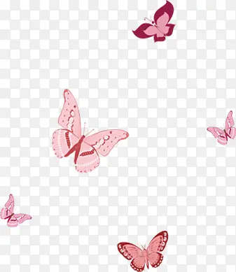 粉色手绘蝴蝶创意