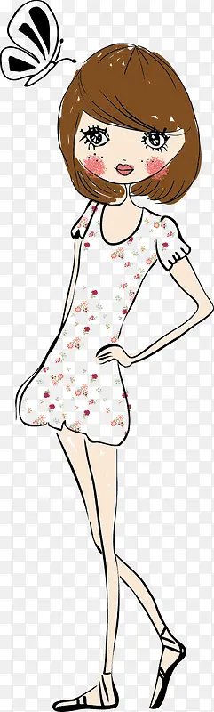 手绘女孩