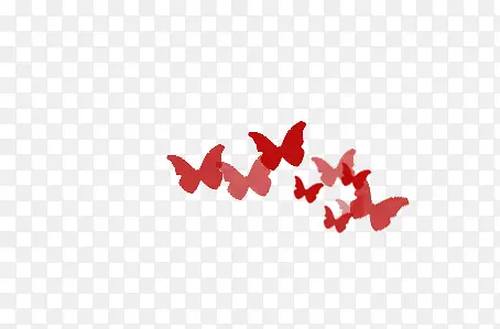 创意手绘形状合成飞舞的花蝴蝶