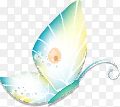 创意水彩手绘蓝色蝴蝶造型效果