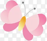 粉色卡通可爱手绘蝴蝶