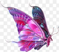 紫色绚丽手绘蝴蝶设计