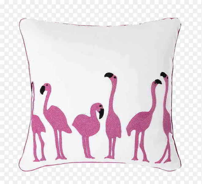 粉色鸵鸟装饰抱枕