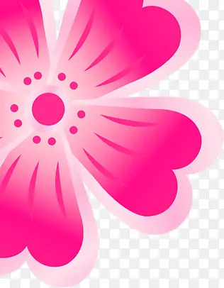 手绘粉色花朵名片装饰