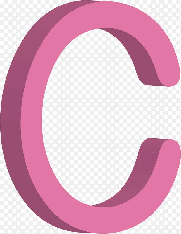 粉色字母C