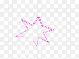 手绘粉色线条星星装饰