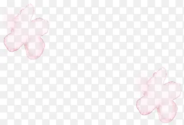 粉色花形装饰