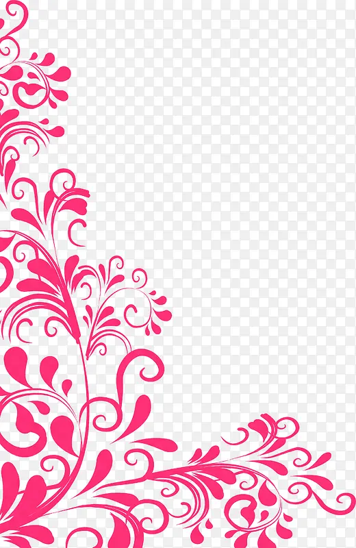 手绘粉色婚礼装饰