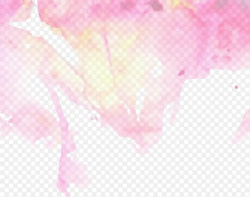 粉色水墨艺术花纹装饰