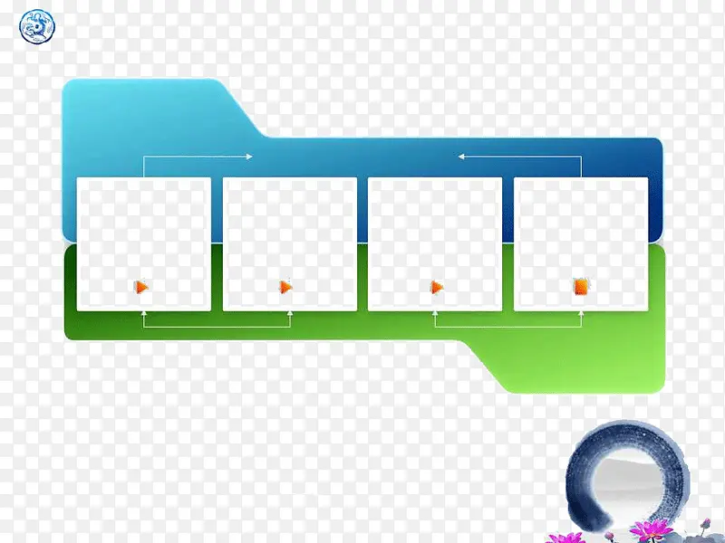 蓝色水墨风ppt模板