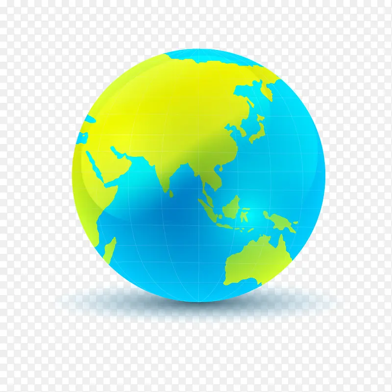 环保圆形蓝色地球