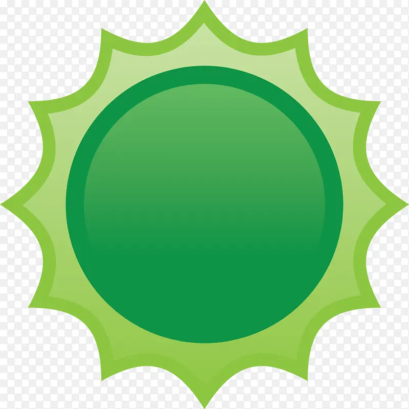 绿色太阳矢量素材图