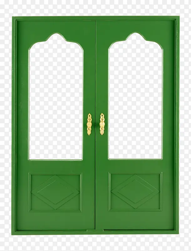 欧式绿色门