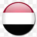 也门国旗国圆形世界旗