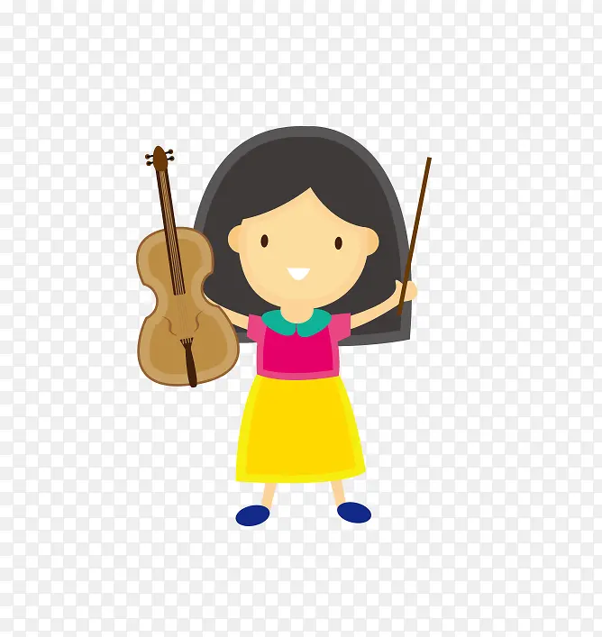 学小提琴的小女孩