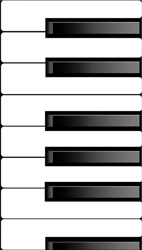 黑白琴键矢量图