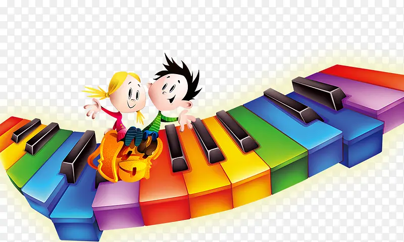 多彩钢琴琴键