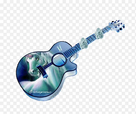 宝蓝色吉他