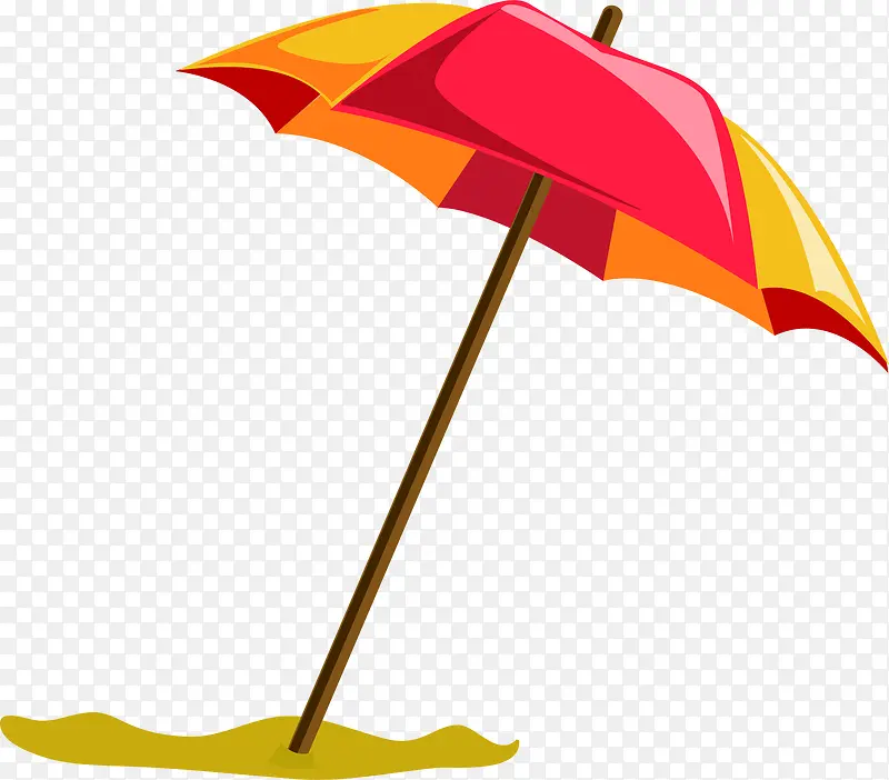 卡通海报夏日设计雨伞