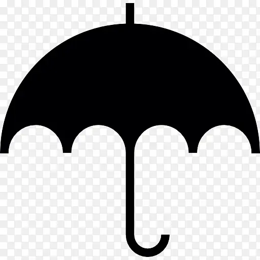 黑色的雨伞图标