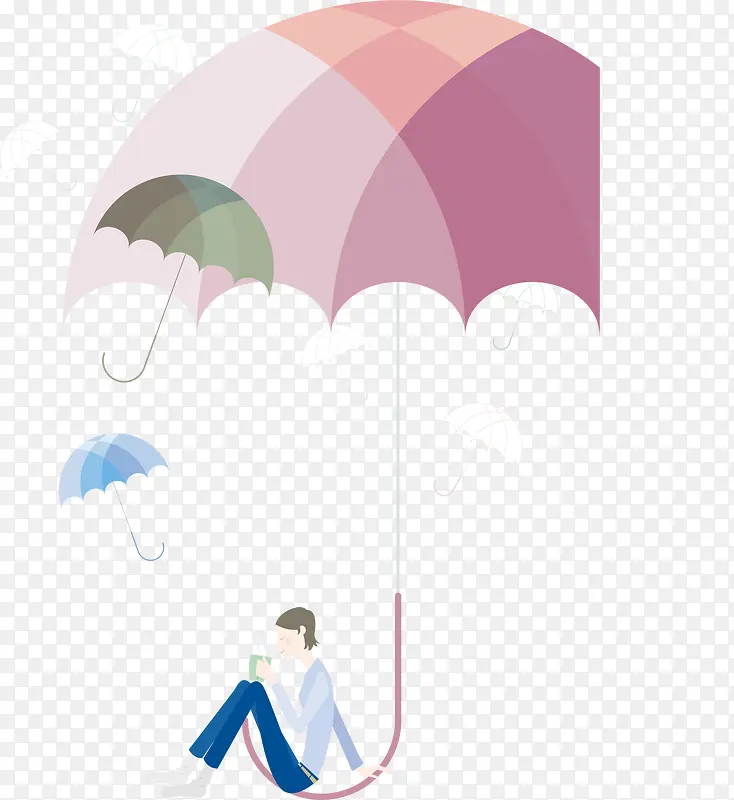 雨伞png元素