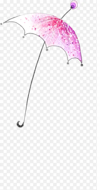 手绘唯美紫色雨伞