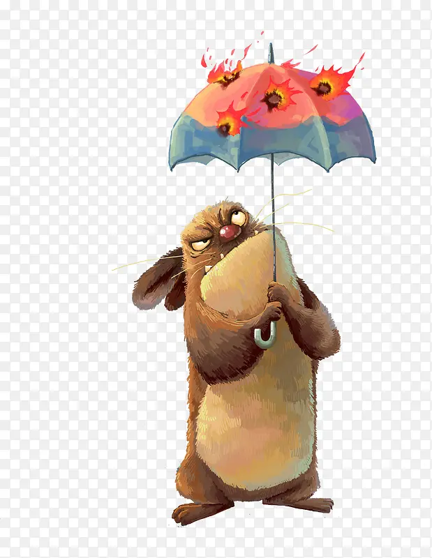 打伞的老鼠