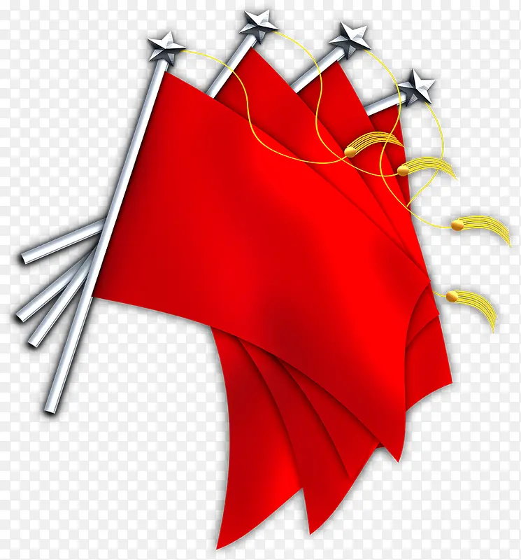 红色飘逸党旗党建