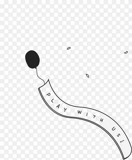 play with us跟我玩黑色气球条幅卡通