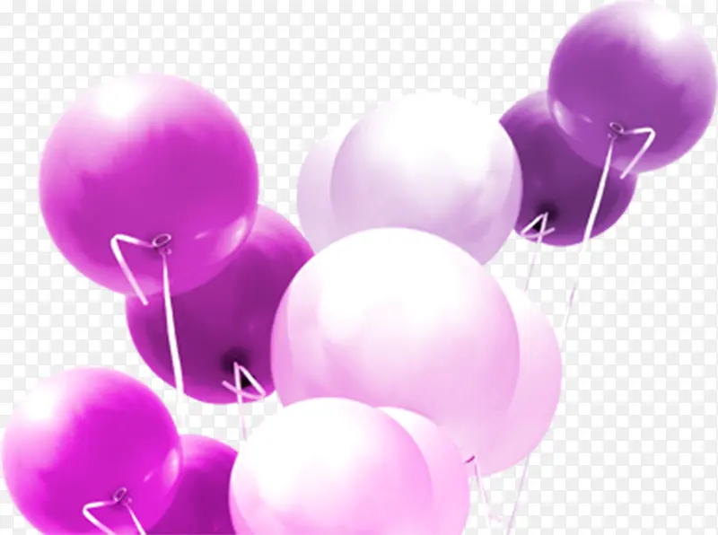 设计海报紫色气球卡通