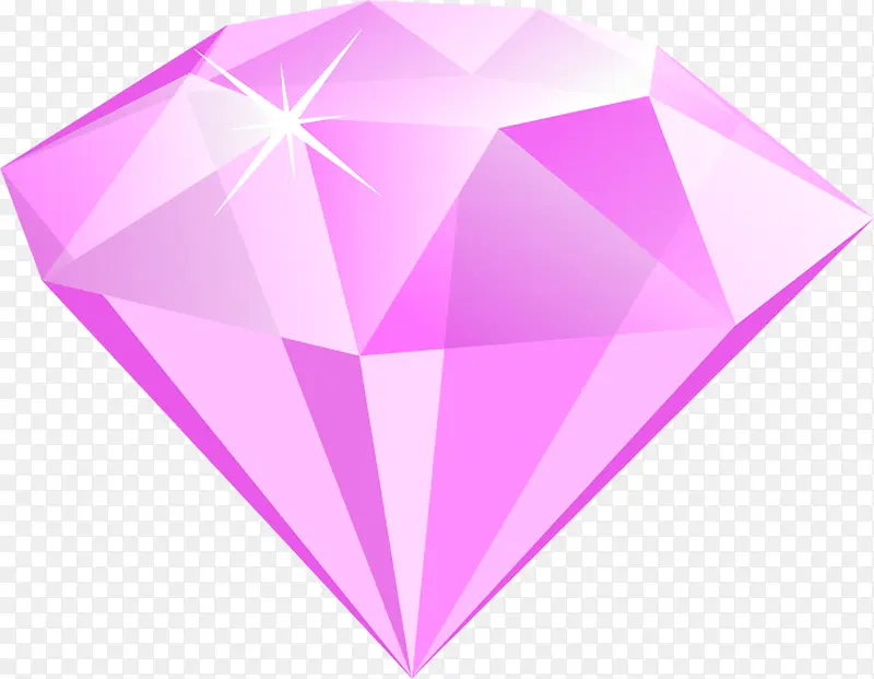紫色卡通可爱钻石