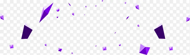 紫色卡通漂浮几何图形