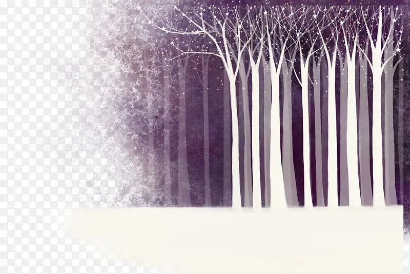 紫色冬季卡通背景