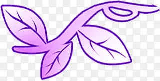 紫色卡通效果叶子