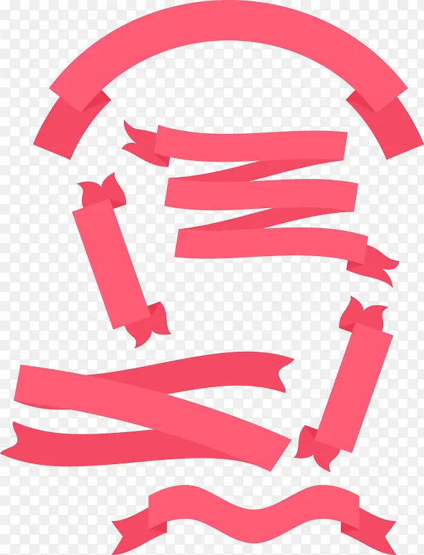 矢量标签粉色