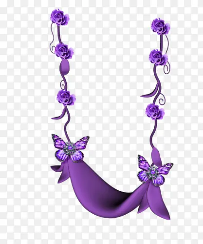 紫色秋千