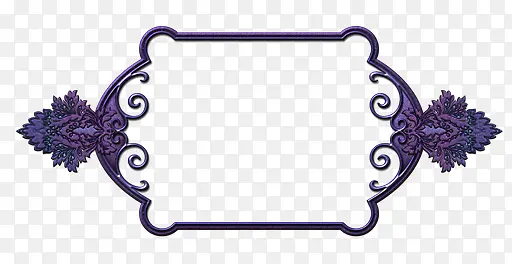 紫色花型装饰框