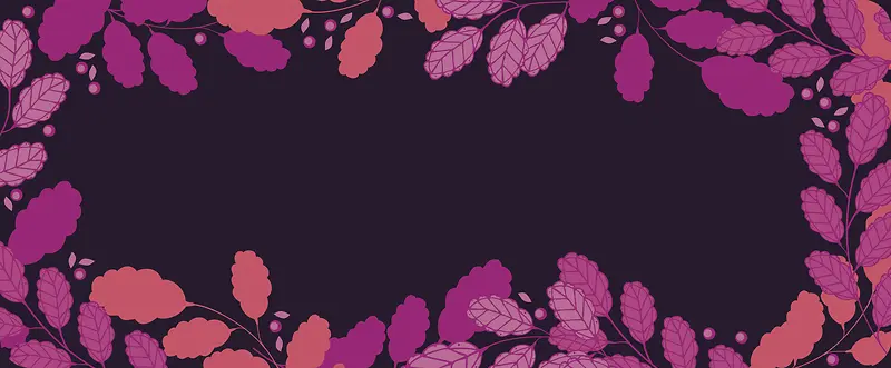 紫色花纹banner背景