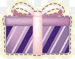 卡通紫色礼品盒