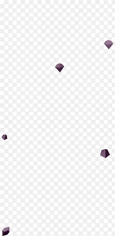 灰紫色立体卡通钻石