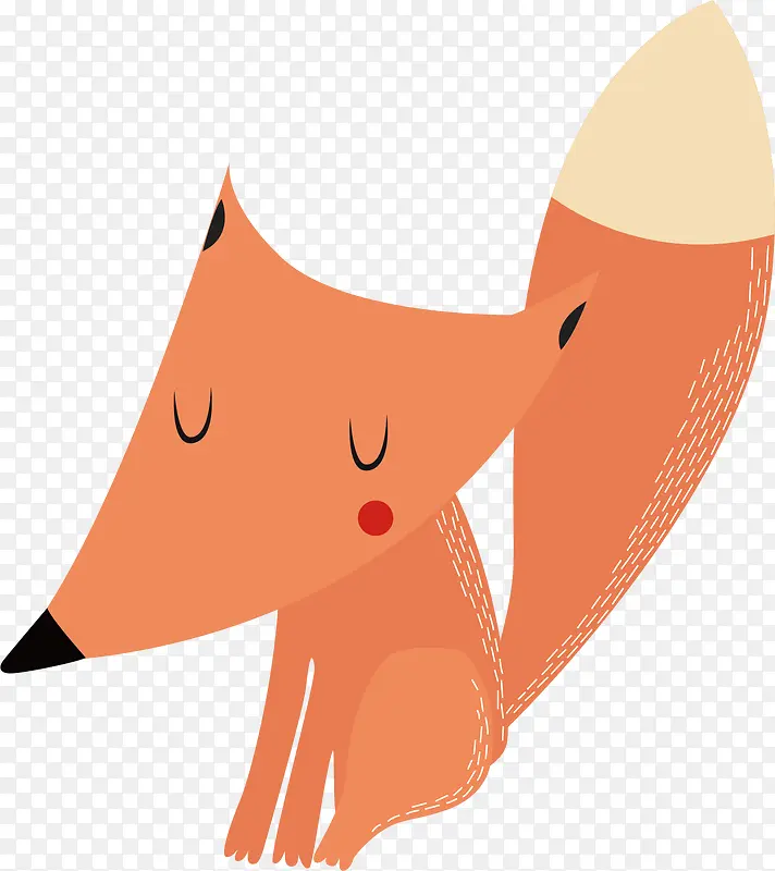 红色狐狸矢量图