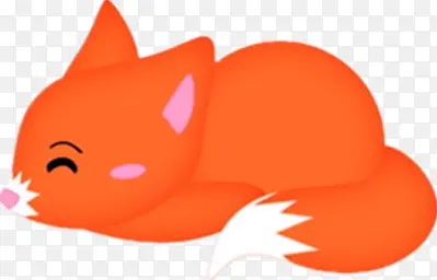 手绘睡眠小狐狸