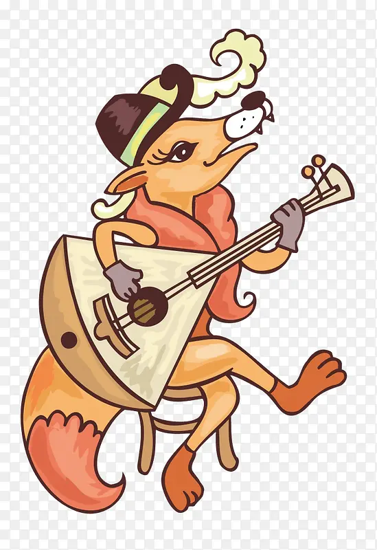 弹吉他的小狐狸