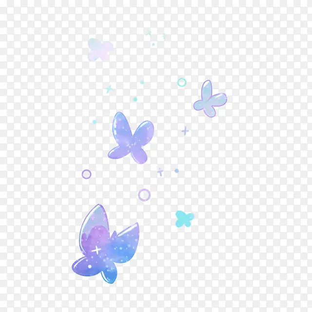 紫色卡通蝴蝶背景