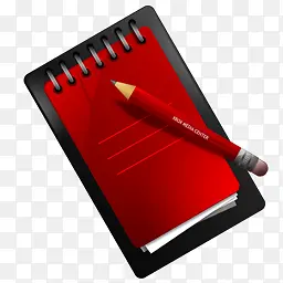 笔记本火热红色系统PNG图标