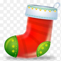 圣诞红色袜PNG图标