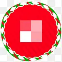 圣诞节社交媒体红色图标windows