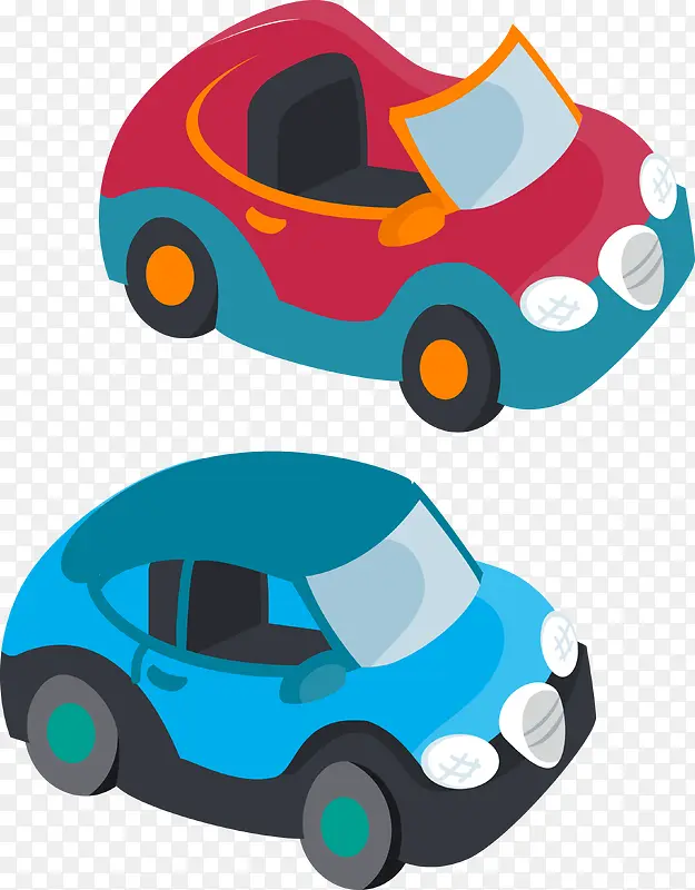 矢量手绘卡通汽车