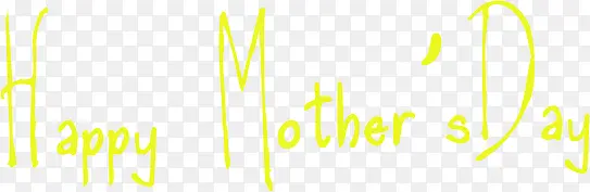 黄色感恩母亲节字母