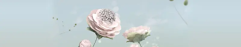 梦幻粉色花朵海报
